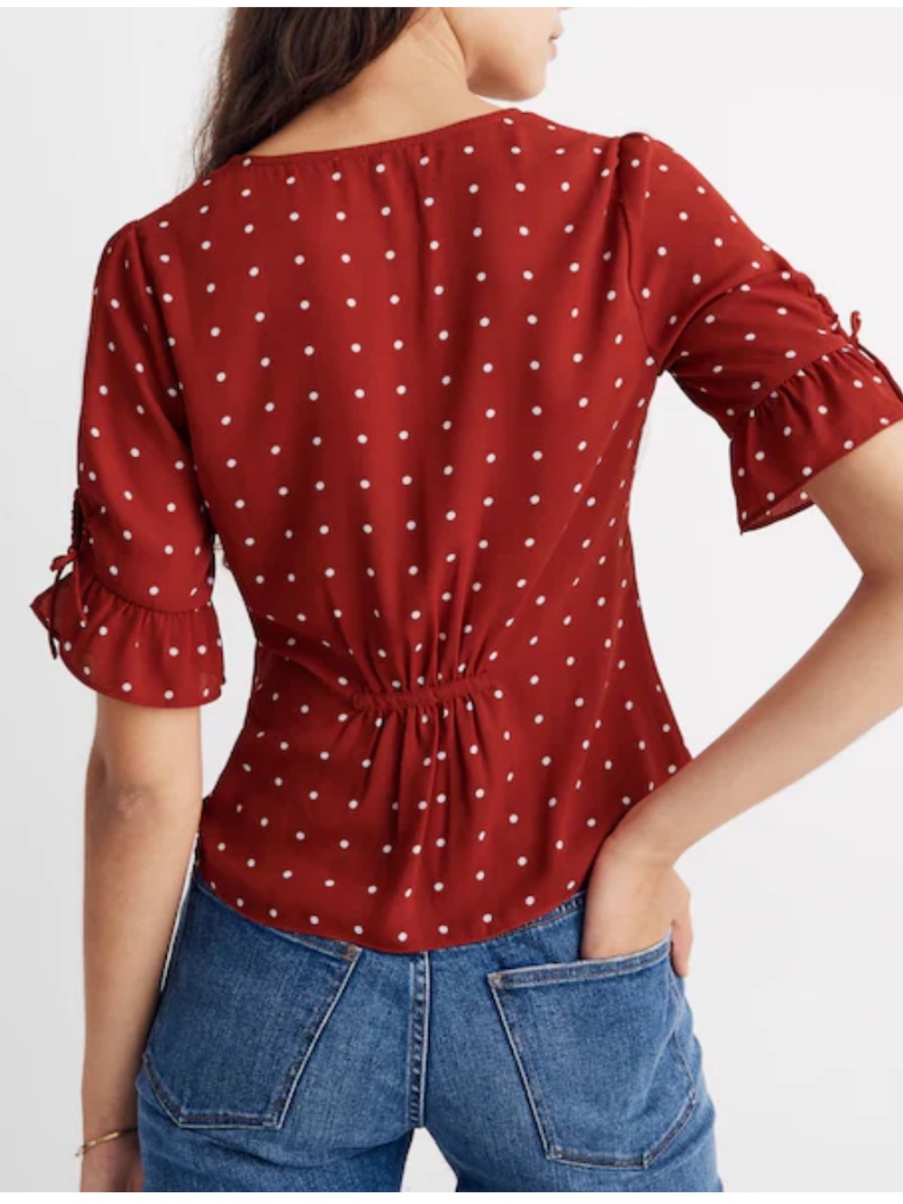 Madewell Daylight Tie-Sleeve Top in Polka
Dot, 2 - Picture 2 of 12